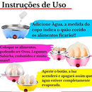 Cozedor MULTIFUNCIONAL 7 em 1! Prepara Ovos, Legumes, Milho e Mais a Vapor (110V/220v).